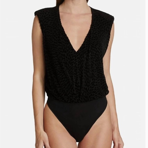 Ramy Brook Regina Velvet Burnout Bodysuit - Size XS - Picture 5 of 13